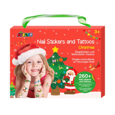 MG DYSTRYBUCJA Tetováló és körömmatrica készlet, Karácsony Avenir szépségszalon