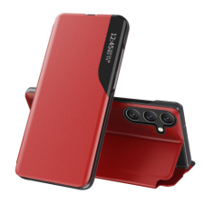 MG Eco Leather View könyv tok Samsung Galaxy A36, piros tok és táska