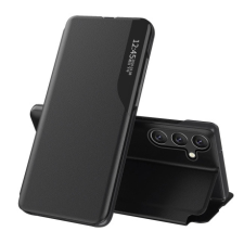 MG Eco Leather View könyv tok Samsung Galaxy A56, fekete tok és táska