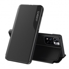 MG Eco Leather View könyv tok Xiaomi Poco M4 Pro 5G, fekete tok és táska