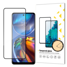 MG Full Glue üvegfólia Motorola Moto E32, fekete mobiltelefon kellék