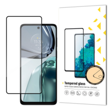 MG Full Glue üvegfólia Motorola Moto G62, fekete mobiltelefon kellék