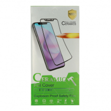MG Hard Ceramic üvegfólia iPhone 12 / 12 Pro, fekete mobiltelefon kellék