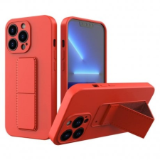 MG Kickstand szilikon tok iPhone 13, piros tok és táska
