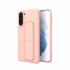 MG Kickstand szilikon tok Samsung Galaxy S21 Plus 5G, rózsaszín tok és táska