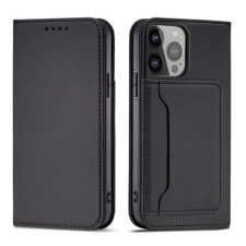 MG Magnet bőr könyvtok iPhone 13 Pro, fekete tok és táska