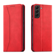 MG Magnet Fancy bőr könyvtok Samsung Galaxy S22 Plus, piros tok és táska