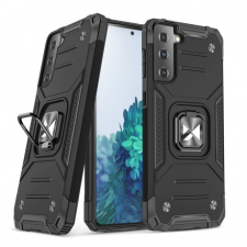 MG Ring Armor műanyag tok Samsung Galaxy S22 Plus, fekete tok és táska