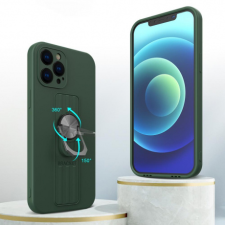 MG Ring szilikon tok Samsung Galaxy S21 FE, fekete tok és táska