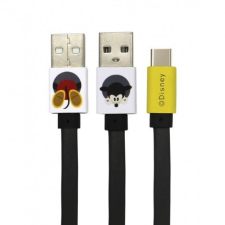 MH Protect USB kábel Disney - Mickey USB - MicroUSB adatkábel 1m szürke kábel és adapter