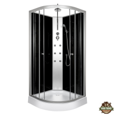  Mia 80x80 cm íves hidromasszázs zuhanykabin kád, zuhanykabin