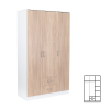  Miami gardróbszekrény 120x205 cm sonoma tölgy-fehér