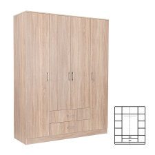  Miami gardróbszekrény 160x205 cm sonoma tölgy-sonoma tölgy bútor
