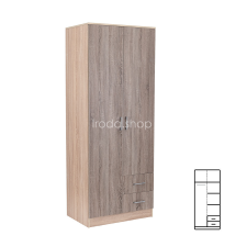  Miami gardróbszekrény 80x205 cm yorki tölgy-sonoma tölgy bútor