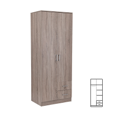  Miami gardróbszekrény 80x205 cm yorki tölgy-yorki tölgy bútor