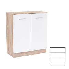  Miami komód 2 ajtós 80x92 cm fehér-sonoma tölgy bútor