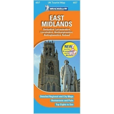 MICHELIN 607. East Midlands térkép Michelin 1:400 000 térkép