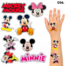 MICKEY MINNIE IDEIGLENES LEMOSHATÓ TETOVÁLÁS GYEREKEKNEK - 8 EL. / 150 RAJZ csillámtetoválás