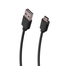 Micro Kábel: Fekete Micro USB / USB adatkábel 1m kábel és adapter