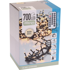  Micro LED Dim fürtös fényfüzér 14 m melegfehér több funkciós távirányítóval kültéri izzósor