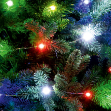 Micro LED fényfüzér, 50 színes micro LED karácsonyfa izzósor