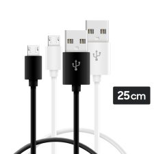  Micro USB töltőkábel 25 cm kábel és adapter