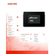 Micron 5400 PRO 2.5&quot; 960 GB Serial ATA III 3D TLC NAND merevlemez