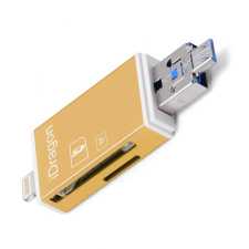  MicroSD SDHC SD TF Kártyaolvasó Iphone/Ipad (lightning), MicroUSB csatlakozókkal tablet kellék