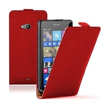 Microsoft Lumia 540 piros szilikon keretes vékony flip tok tok és táska