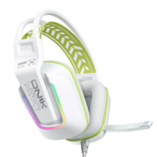 Microsoft Onikuma X13 Vezetékes Gamer Fejhallgató RGB világítással - Fehér, mikrofonos, gamer fülhallgató, fejhallgató