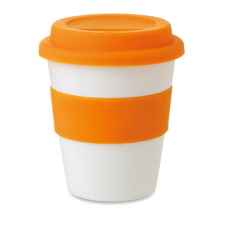 Midocean PP pohár szilikon fedél 350 ml bögrék, csészék
