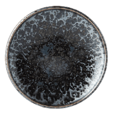 MIJ Kis lapostányér Black Pearl, 17 cm tányér és evőeszköz