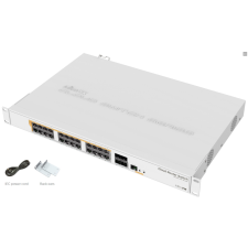 MIKROTIK CRS328-24P-4S+RM POE Gigabit Smart Router Switch Ezüst hub és switch