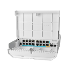MIKROTIK netPower 15FR Outdoor 18 Port Switch White biztonságtechnikai eszköz