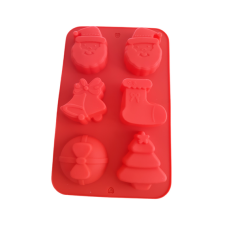  Mikulás, harang, zokni, gömb, és fenyő alakú szilikon forma sütés és főzés