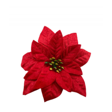  Mikulásvirág fej 16 cm piros/db karácsonyi dekoráció