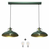 MILAGRO FELIX zöld függőlámpa (MLP7710) 2xE27 + ajándék LED izzók (MLP7710)
