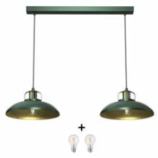 MILAGRO FELIX zöld függőlámpa (MLP7710) 2xE27 + ajándék LED izzók (MLP7710) világítás