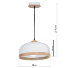 MILAGRO Függesztett lámpa 32 cm, fehér színű (Studio) világítás