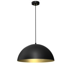 MILAGRO Lampa Wisząca Sufitowa BETA Czarna Złota 1xE27 45cm Milagro világítás