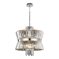 MILAGRO Prémium fém-kristály függőlámpa arany Milagro Aurelia Chrome (ML0406) 12xE14 világítás