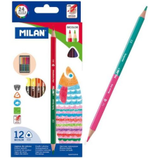 MILAN 1131 kétvégű 12db-os vegyes színű színes ceruza (07112312 MILAN) színes ceruza