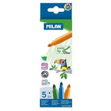 Milan 5 db-os hengeres testű filctoll készlet 612305 filctoll, marker