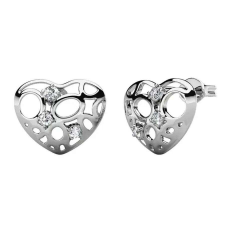 MILDRED- ékszerdobozos Swarovski kristályos fülbevaló - fehér fülbevaló