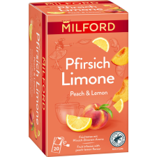 Milford őszibarack-citrom ízű gyümölcstea 20x2,25g 45 g tea
