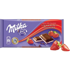 Milka Milka táblás csokoládé eperkrémes 100g csokoládé és édesség