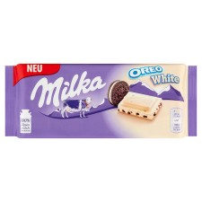  Milka Oreo White fehér csokoládé vaníliaízű, tejes krémtöltelékkel és kakaós kekszdarabokkal 100 g csokoládé és édesség