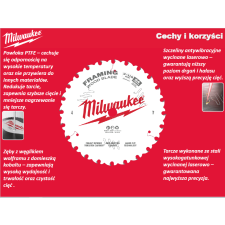 Milwaukee 4932471300 Körfűrészlap - 190x30x1,6 mm, Fogszám: 24 db (4932471300) fűrészlap
