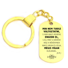 'Min nem tudsz változtatni...' kulcstartó, választható több színben kulcstartó