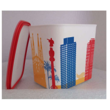 Mindennapi szögletes/Tároló 2,1 liter Városmintás - Tupperware papírárú, csomagoló és tárolóeszköz